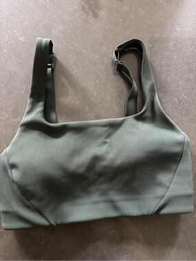 lululemon Forest Green Ribbed Sports Bra